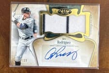 2026 Topps Tier One Autographed Tier One Jumbo Relics Alex Rodriguez #AT1JR-AR card