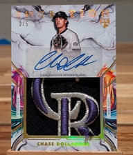 2025 Topps Inception Inception Autograph Jumbo Relic Hat Chase Dollander #IAJH-CDO card