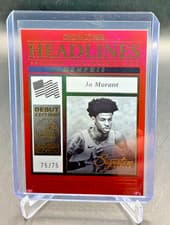 2025-26 Panini Signature Series Signature Headlines Ja Morant #19 card