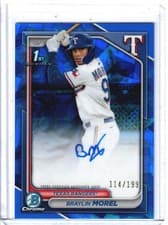 Braylin Morel 2024 Bowman Chrome Sapphire Edition Chrome Sapphire Prospect Autographs card