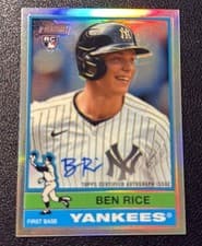 2025 Topps Heritage Chrome Autographs Ben Rice #BCA-BR card