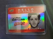 2025-26 Upper Deck MVP Hello My Name Is Stickers Marc Gatcomb #HNI-8 card