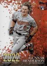 Gunnar Henderson 2023 Topps 2022 Greatest Hits card