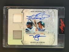 2025 Leaf Spectacular Baseball Dual Autograph Memorabilia Ken Griffey Jr. / Mark McGwire #DM-2 card