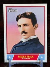 Nikola Tesla 2025 Topps Heritage Notable Americans card
