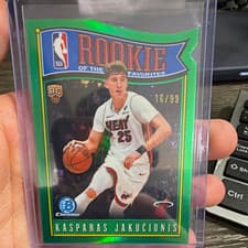 2025-26 Bowman ROY Favorites Kasparas Jakucionis #RY-12 card