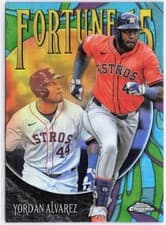 2025 Topps Chrome Fortune 15 Yordan Alvarez #F15-9 card