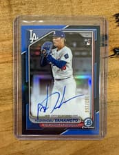 2024 Bowman Chrome Rookie Autographs Yoshinobu Yamamoto #CRA-YY card