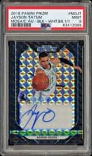 Jayson Tatum 2018 Panini Prizm Mosaic Autographs card