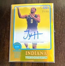 2024-25 Topps Chrome 1973 Topps Autographs Tyrese Haliburton #73TA-TH card