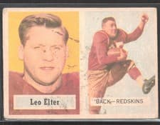 Leo Elter 1957 Topps card