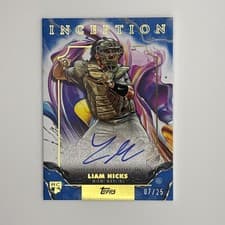 2025 Topps Inception Rookie & Emerging Stars Autographs Liam Hicks #RESA-LHI card