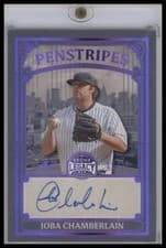 2025 Leaf Bronx Legacy Penstripes Joba Chamberlain #P-JC2 card
