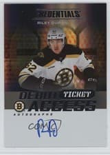 Riley Duran 2025-26 Upper Deck Credentials Debut Ticket Access Autographs card