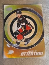 Trevor Zegras 2022 Upper Deck Centre of Attention card
