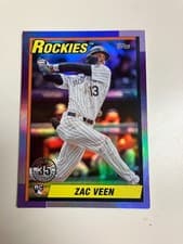 2025 Topps Update 1990 Topps Baseball Zac Veen #U90-34 card
