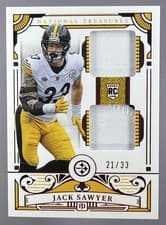 2025 Panini National Treasures Treasured Rookies Jack Sawyer #33 card