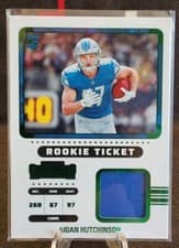 Aiden Hutchinson 2022 Panini Contenders Rookie Ticket Swatches card