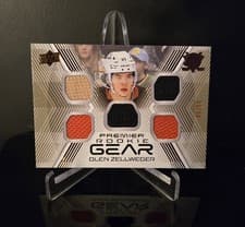 2024-25 Upper Deck Premier Premier Gear Rookies Olen Zellweger #PGR-OZ card