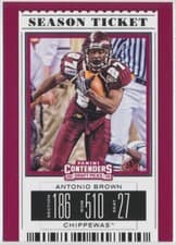 2019 Panini Contenders Draft Picks Antonio Brown #9