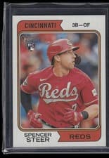 Spencer Steer 2023 Topps Heritage card