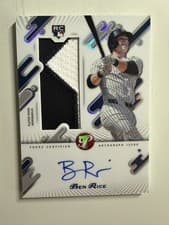 2025 Topps Pristine Rookie Jumbo Autograph Relics Ben Rice #RJAR-BR card