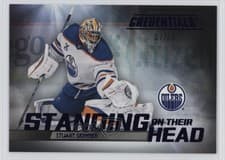2025-26 Upper Deck Credentials Standing on Their Head Stuart Skinner #SH-11 card