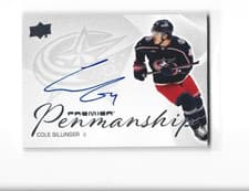 2024-25 Upper Deck Premier Premier Penmanship Cole Sillinger #PEN-CS card