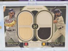 2024 Topps Museum Collection Dual Player Primary Pieces Quad Relics Ronald Acuña Jr. / Fernando Tatis Jr. #DPQR-AJT card