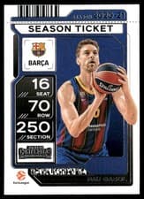2025-26 Panini Contenders EuroLeague Base Season Ticket Pau Gasol #69 card