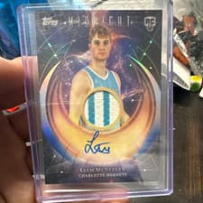 2025-26 Topps Midnight Rookie Jersey Autographs Liam McNeeley #RJA-LM card