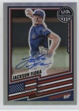 2026 Panini Stars & Stripes Prizm Signatures Prizms Jackson Flora #80 card