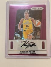 2025 Panini Prizm WNBA Throwback Signatures Kelsey Plum #23 card