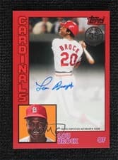 2019 Topps Update 1984 Baseball Autographs Lou Brock #LBR