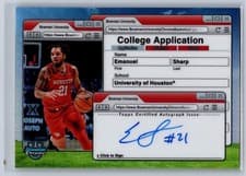Emanuel Sharp 2024-25 Bowman University Chrome Eye Test Autographs card