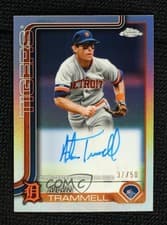 2025 Topps Chrome Update Legends Autographs Alan Trammell #CLA-AT card