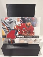 2025-26 SP Game Used 2025 4 Nations Face-Off Fabrics Brad Marchand #4N-BM card