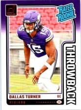 2024 Donruss Rated Rookies Throwback Dallas Turner #1