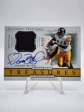 Jerome Bettis 2018 National Treasures Material Treasures Signatures card