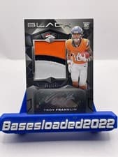 2024 Panini Black Rookie Patch Autographs Troy Franklin #216 card
