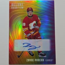 2025-26 Upper Deck Allure Color Flow Full Rainbow Auto Zayne Parekh #RA-ZP card