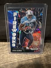 2025 Panini Prizm Black Fireworks Eddie George #24 card