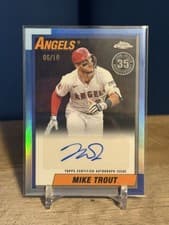 2025 Topps Chrome Update 1990 Topps Chrome Autographs Mike Trout #90CUA-MT card