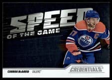 2024-25 Upper Deck Credentials Speed of the Game Stars Connor McDavid #SG-CM card