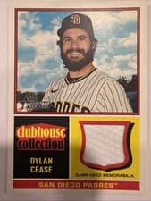 2025 Topps Heritage Clubhouse Collection Relics Dylan Cease #CCR-DC card