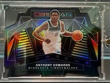2024-25 Panini Obsidian Vitreous Anthony Edwards #7 card