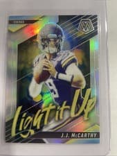 J.J. McCarthy 2025 Panini Mosaic Light It Up Mosaic card