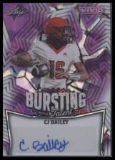 2025 Leaf Vivid Bursting With Talent Autographs CJ Bailey #TA-CJB card