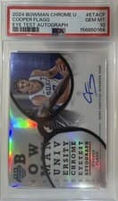 2024-25 Bowman University Chrome Eye Test Autographs Cooper Flagg #ETA-CF card