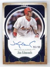 2026 Topps Tier One Prime Performers Autographs Jim Edmonds #PPA-JE card